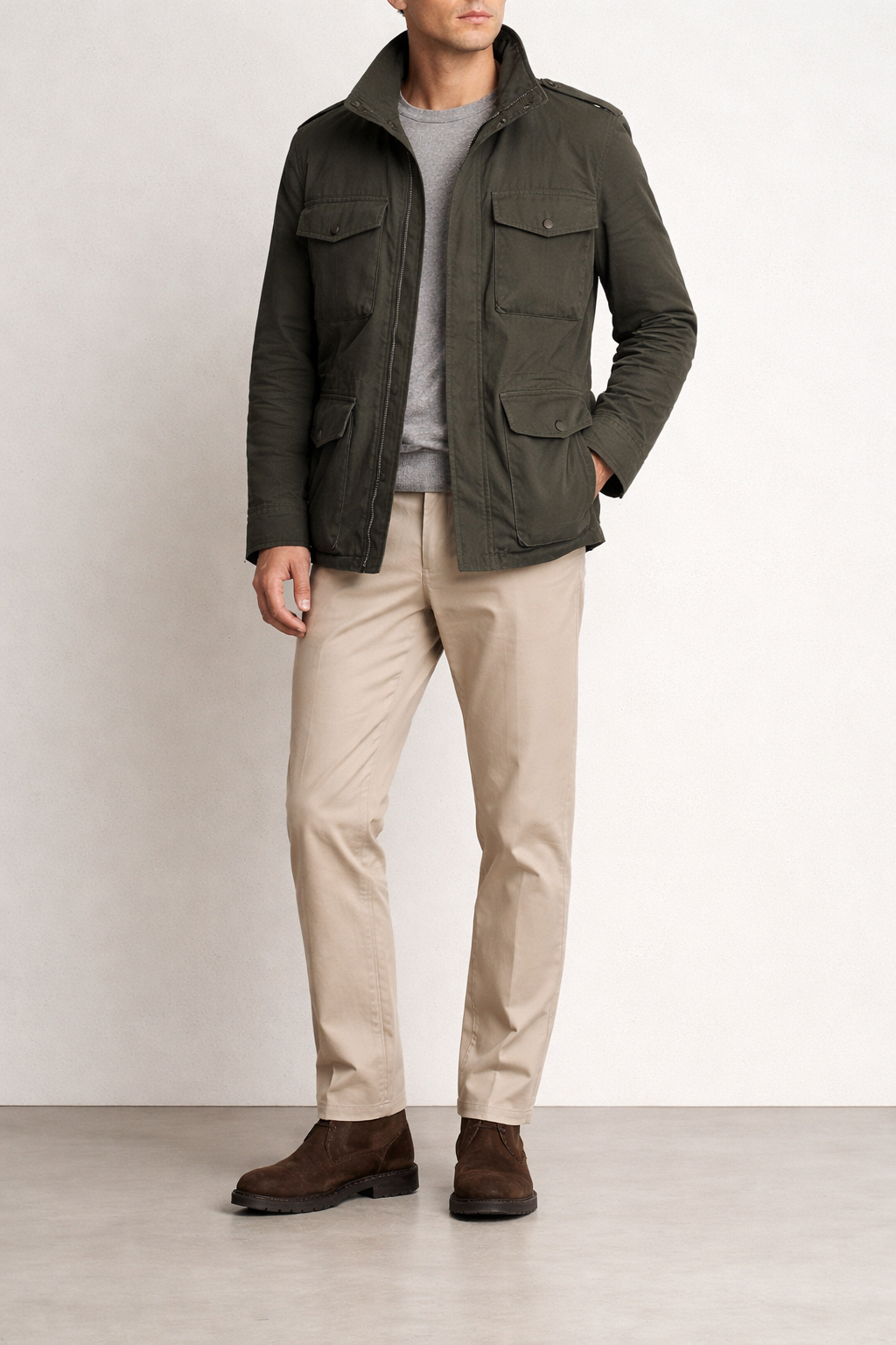 Aspesi - model minifield wool/cotton